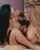 lesbian dark hair kissing