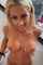 blonde fake boobs facial