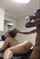 curly hair pawg fucked on kitchen