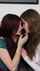 lesbian kissing couch