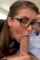 blowjob glasses eyes closed