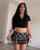 brunette footjob skirt