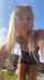 blonde public flashing