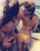 two girls brunette blonde