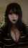 goth black lipstick black hair