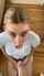 blow job blue shirt blonde