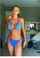 big tits blue bikini blonde