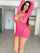 busty big tits pink dress