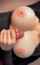 big tits cum handjob