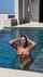 brunete big boobs pool