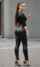 brunnete leggings leather