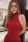 brunette big tits red dress