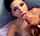 brunette eye contact cum on tongue