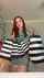 redhead sephora haul striped outfit