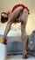brunette long legs dildo