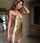 golden dress dark skin cowgirl