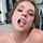 brunette facial hard
