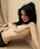 topless dark hair eye contact