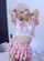 skinny skirt pink hair