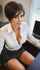 office cleavage upskirt