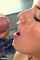 brunette cumshot cum in mouth