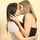 lesbian women kissing