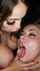 lesbian spit in mouth saliva