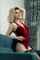 blonde stockings babe