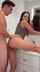 brunette doggy bathroom