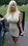 busty tight dress blonde