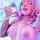 pink hair fake tits boobs