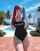 clown girl blacked bikini blacked