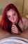 red hair blow job eye contact