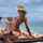 blonde tattoo beach
