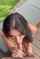 wavy hair blowjob fit woman