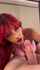 pink bra blowjob redhead