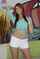 brunette shorts clothed
