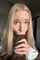 blonde long nails cute