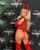 blonde bdsm red outfit