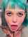 blue hair teen cute
