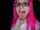 pink hair glasses mouth