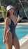 brunette bikini pool