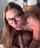 closeup long hair glasses