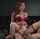 choker redhead reverse cowgirl