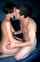 brunette pretty kissing