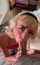 lingerie bangs blonde