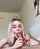 blowjob floral dress red nails
