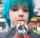 emo bule hair alt girl