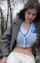 brunette outdoor public
