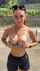 outdoor brunette flashing